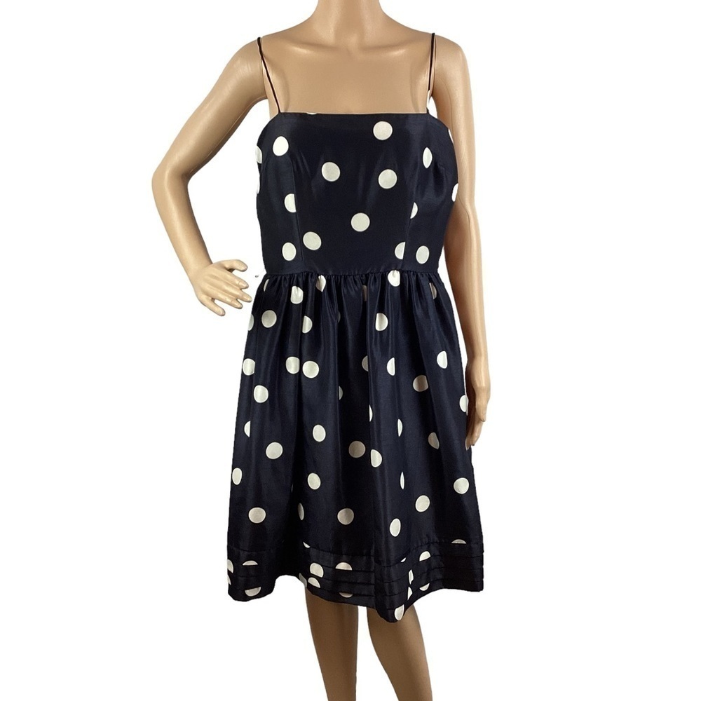 Jessica Howard Navy Polka Dot Party Dress Size 12